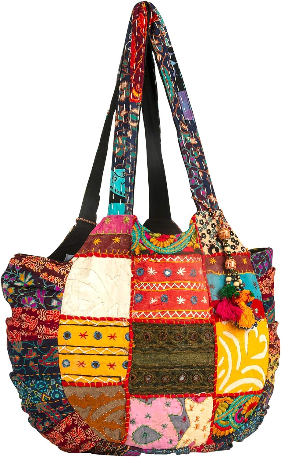 Women Large Floral Colorful Handmade Shoulder Bag Tote Casual Boho Laptop Gift