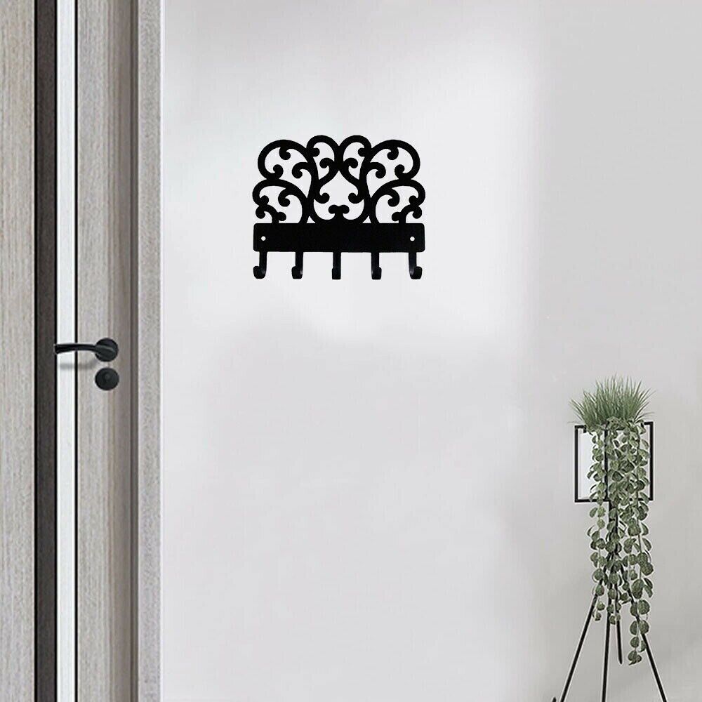Decorative Scroll Metal Key Rack Hanger Wall Mounted Hook Up Key Hanger Artwork