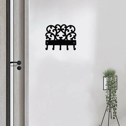 Decorative Scroll Metal Key Rack Hanger Wall Mounted Hook Up Key Hanger Artwork