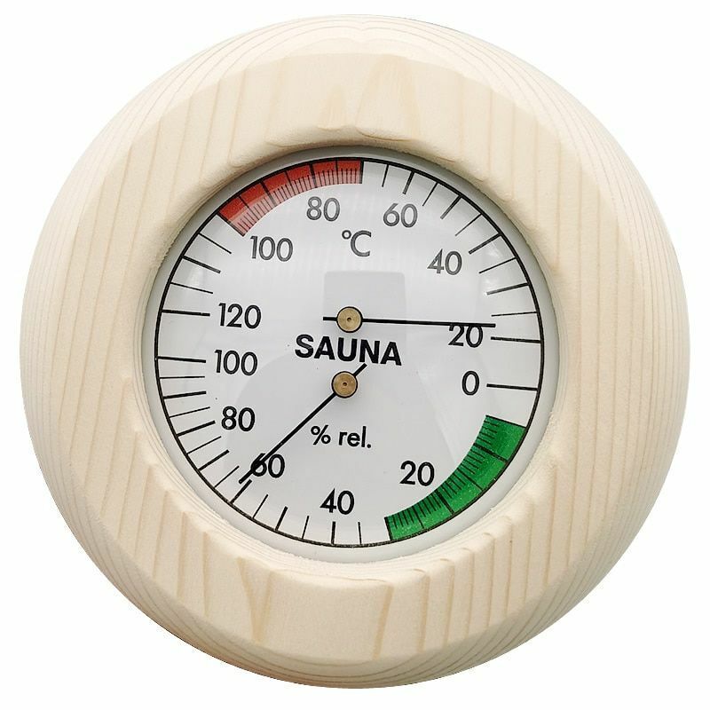 2-In-1 Sauna Bath Thermometer Hygrometer Wood Temperature Humidity Meters 9x15cm