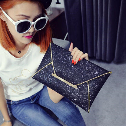 Evening Clutch Bag Glitter Sequin Handbag Sparkling Wallet Ladies Shoulder Bag