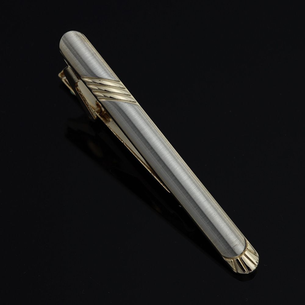 Men Business Necktie Clips 5.5cm Metal Ties Classic Simple Fashion Clasp Jewelry