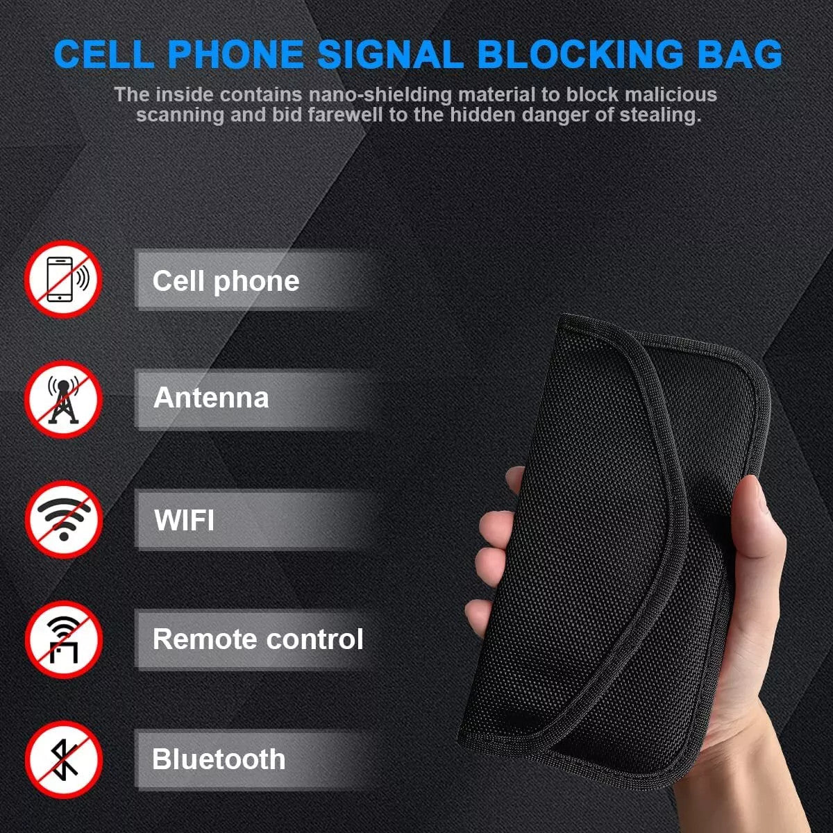 3 Pack Faraday Bag Cell Phone Wallet Blocker Radiation Signal Shielding Case New