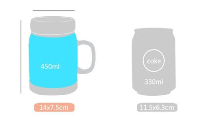 New Cute Home Ceramic Cup Tea Milk Coffee Mug c/w Spoon & lid 450ML