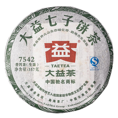 2012 TAETEA 7542 Sheng Puer Tea Random Batch Menghai Dayi Raw Pu'er Tea 357g