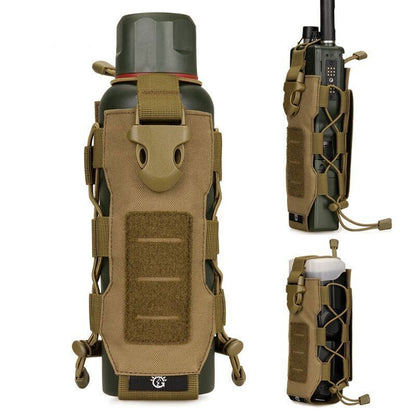Tactical Nylon Water Bottle Pouch Canteen Cover Holster Hiking Kettle Bag