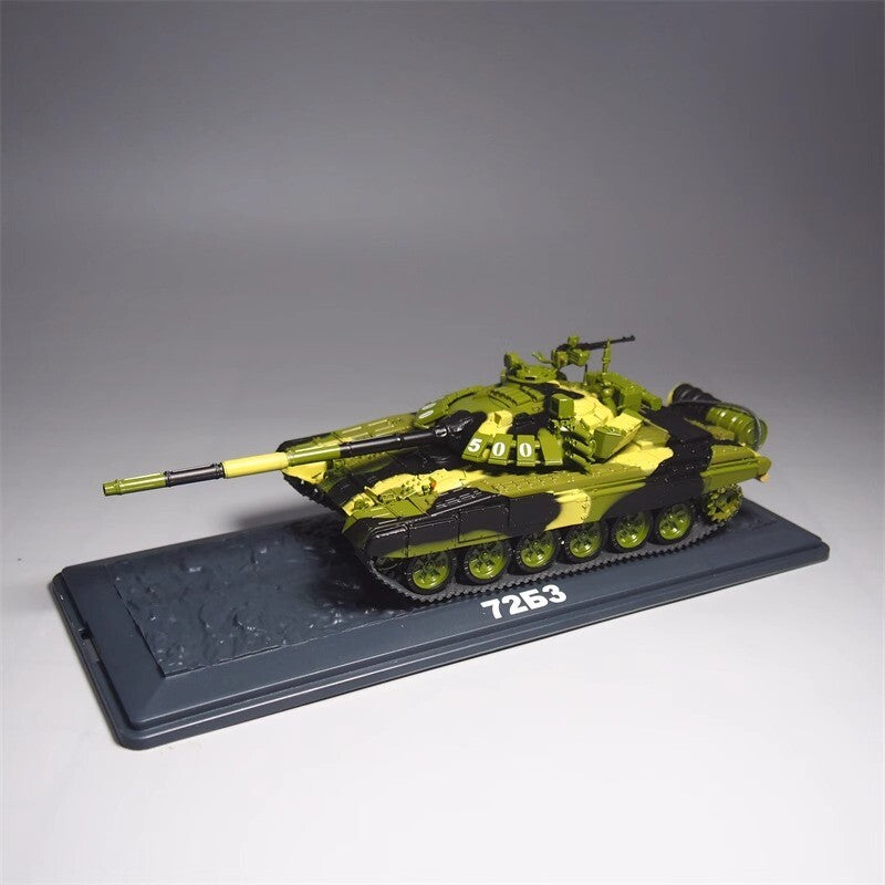 1:43 Main Battle Tank Alloy Simulation Military Ornaments Desktop T72b3 Model
