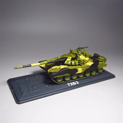 1:43 Main Battle Tank Alloy Simulation Military Ornaments Desktop T72b3 Model