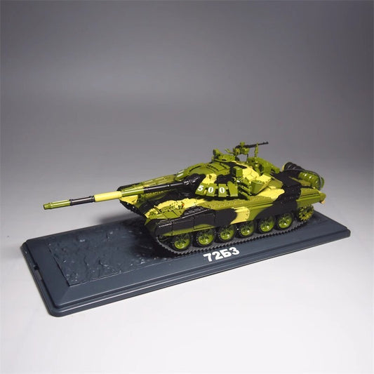 1:43 Main Battle Tank Alloy Simulation Military Ornaments Desktop T72b3 Model