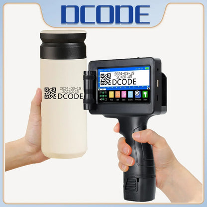 DCODE 1755PLUS 12.7mm Portable Handheld Inkjet Printer Text QR Barcode Machine
