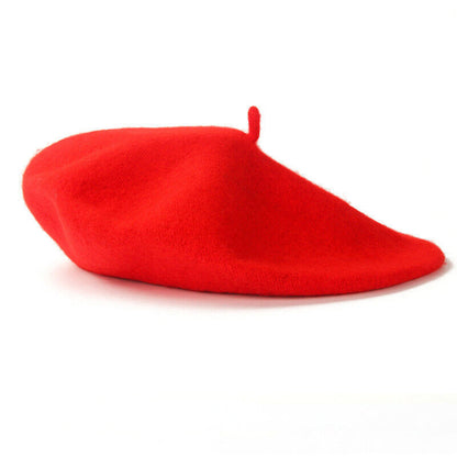 Elegant Women Lady Solid Wool Beret French Artist Warm Beanie Hat Winter Ski Cap