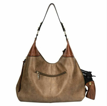 2x Celela Concealed Carry Women Concealed Studs Hobo Shoulder Handbag Purse Bag