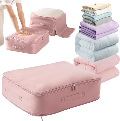 2/4Pcs Wardrobe Storage Bags Zipped Clothes Organizer Underbed Cube Closet Boxes