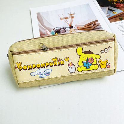 Student Kuromi Pencil Bag Double Grid Zipper Bag Stationery Bag Storage Bag