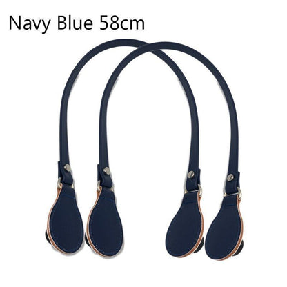 Flat Handles Faux Leather Handle Removable Flowers Canvas Handbags Accessories