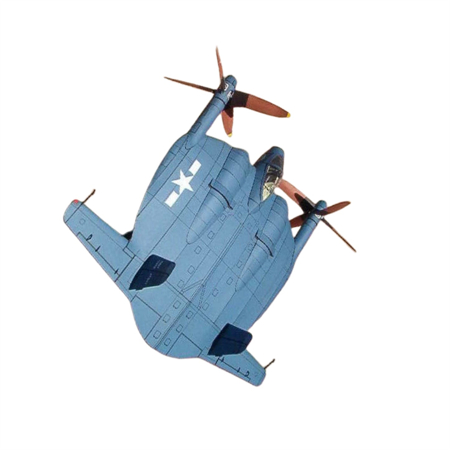 1:32 US XF5U-1 Flying Pancake Fighter Plane 3D Paper Model Puzzle Set Collection