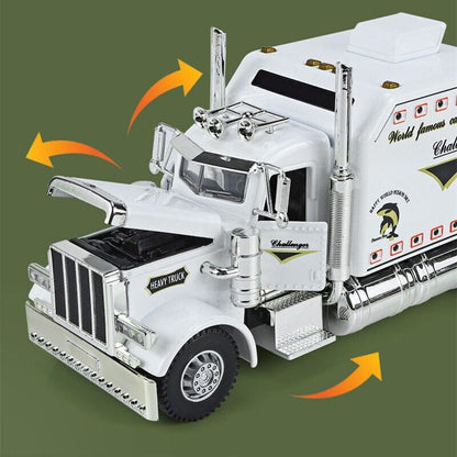 1:24 Trailer Truck Head Diecast Model Car Container Transport Vehicle Toy Gift
