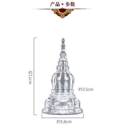 Crystal Buddha Stupa Bodhi Tower Pagoda Buddhist Articles Ornaments Household