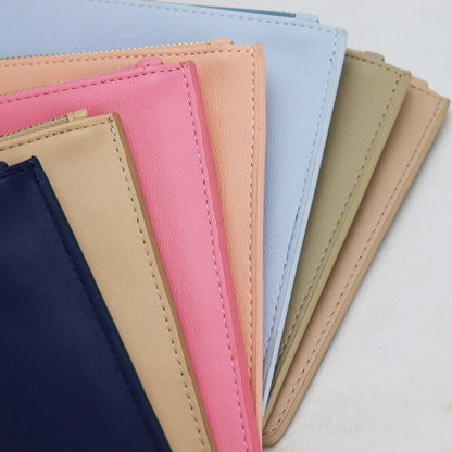 Customized Letters Pouch Synthetic Leather Clutch Bag Small Handbag Purses Pink