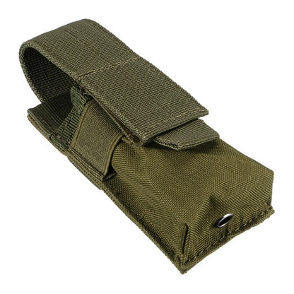 Green Tactical Molle Flashlight Holder Belt Holster Pouch Torch Carry Case