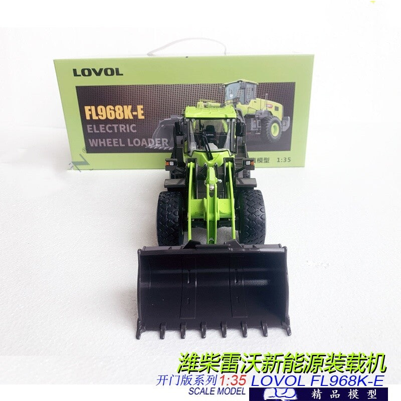 1:35 27CM LOVOL FL968K-E Electric Wheel Loader Construct Machine Diecast Model