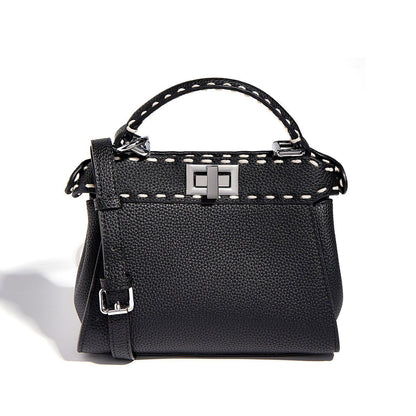 Cowhide Mini Tote Bags Women Handbags Hand Crossbody Shoulder Bag