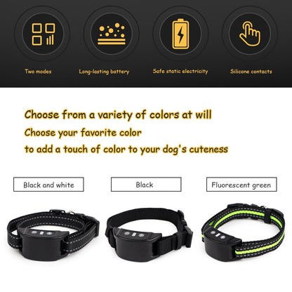 Dog Collar Anti Bark Pet Electric Training Collar Auto Stop Barking Obedience