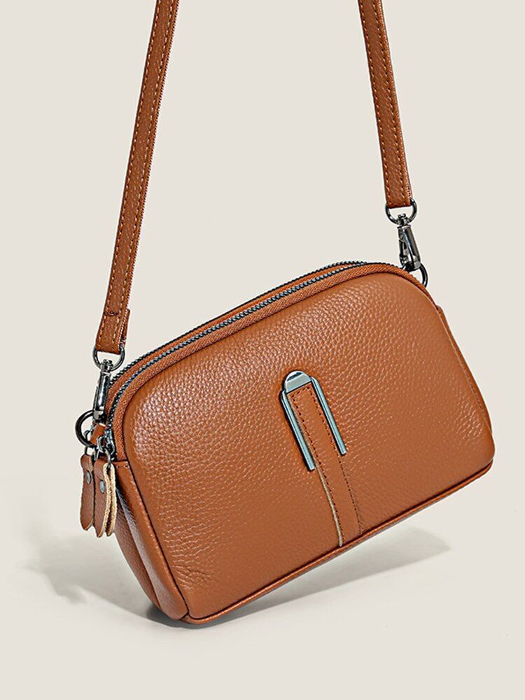 Genuine Leather Bag Handbags Purse Shoulder Bag Crossbody Messenger 19*6*13 CM