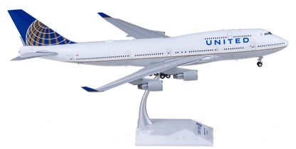 1:200 JC Wings United Airlines Boeing 747-400 Passenger Airplane Diecast Model