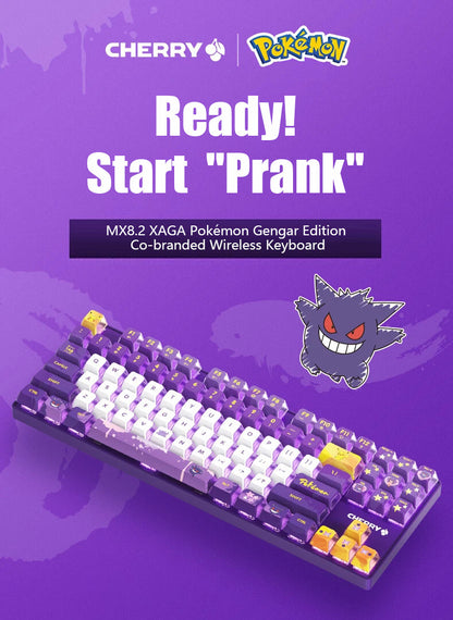 Cherry Pokémon Gengar MX8.2 XAGA Wireless MX2A Red Switch Mechanical Keyboard