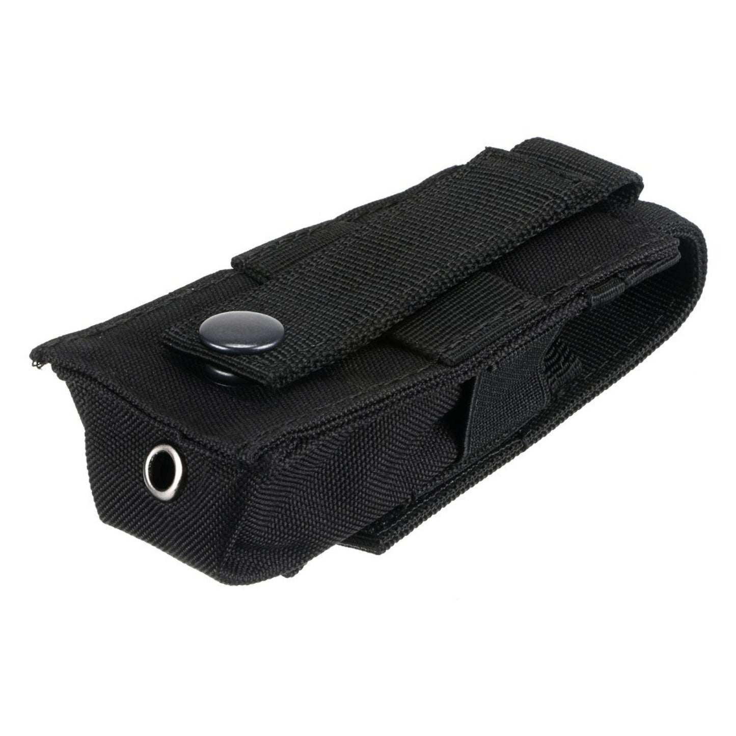 Black Tactical Molle Flashlight Holder Belt Holster Pouch Torch Carry Case