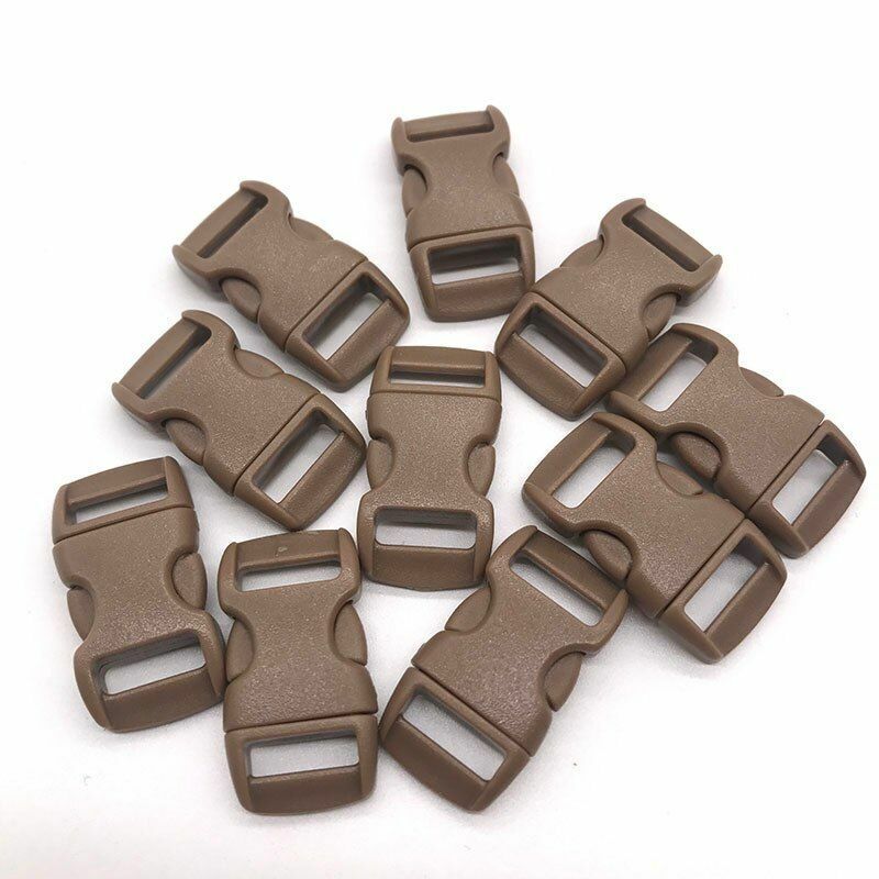 10Pcs Side Release Buckle Curved Paracord Dog Collar Strap Webbing Outdoor Camp