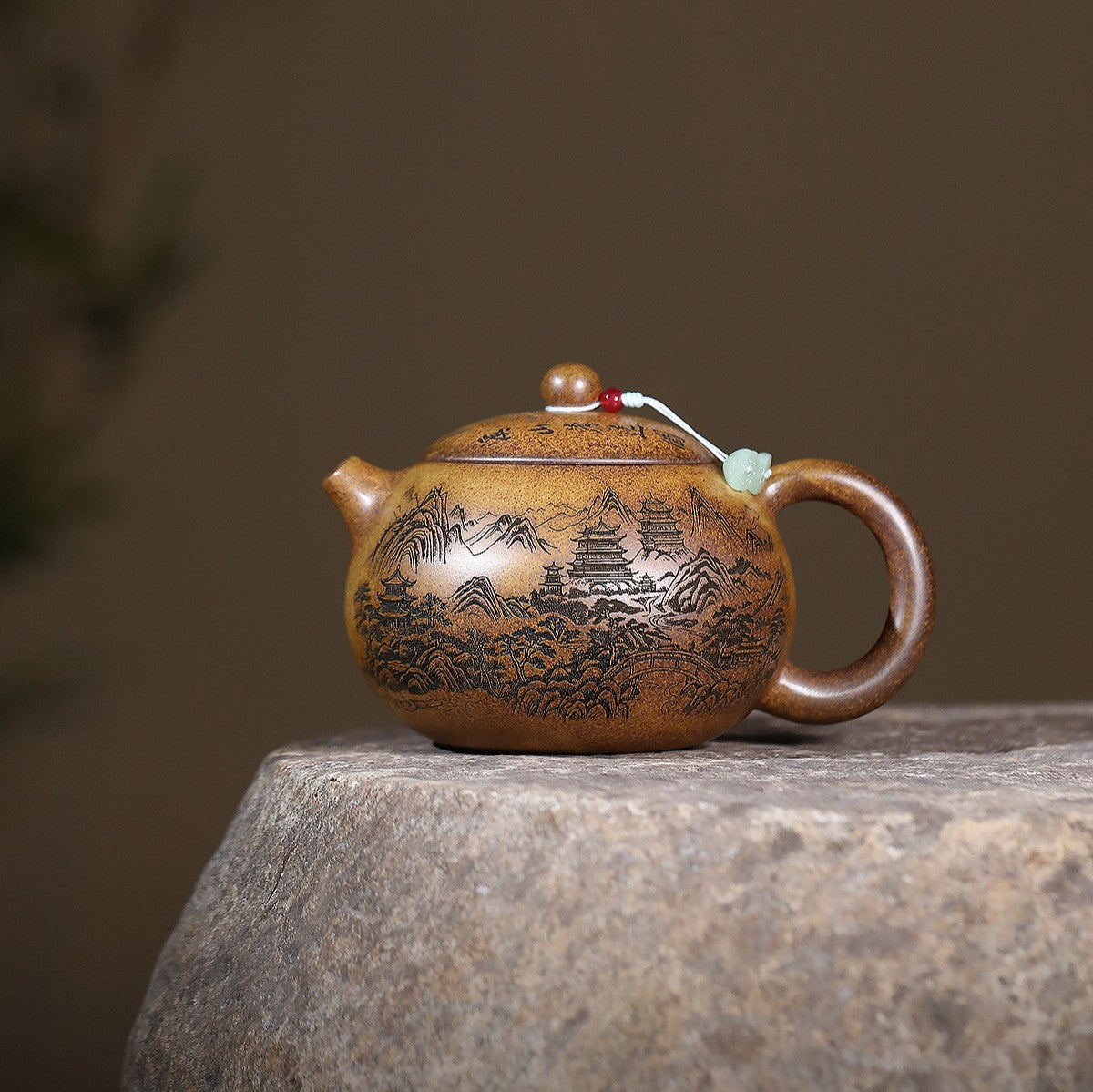 Xishi Pot Real Yixing Zisha Duan Clay Hand Carved Master Pot 9 Infuser Holes New