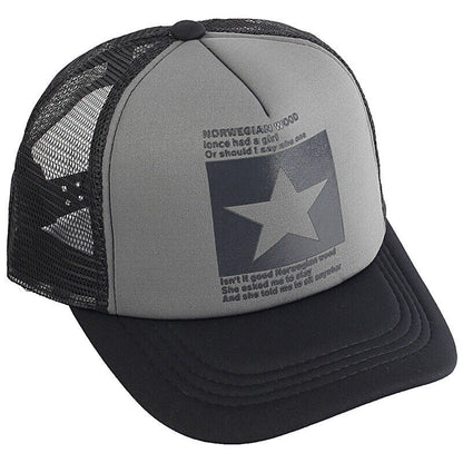 Mens Trucker Hat Mesh Baseball Cap Snapback Adjustable Hip Hop Flat Solid Blank