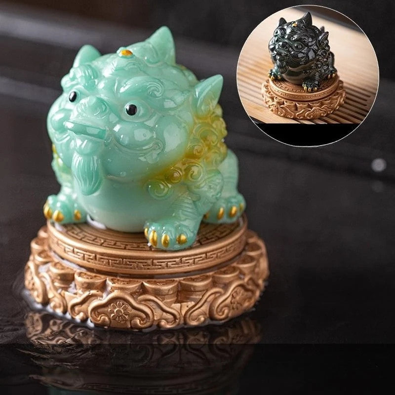 Resin Color Changing Tea Pet Ornament PI Xiu Tea Table Tea Tray Kung Fu Teaware
