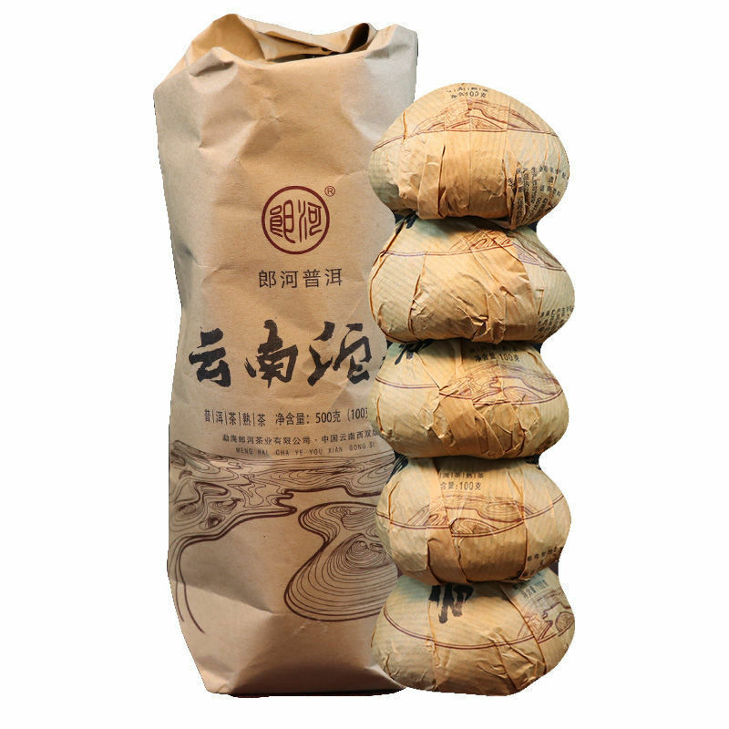 2017 Langhe Puer Yunnan Tuo Cha Pu-erh Tea Ripe Chinese Pu'er Tea 500g Puerh