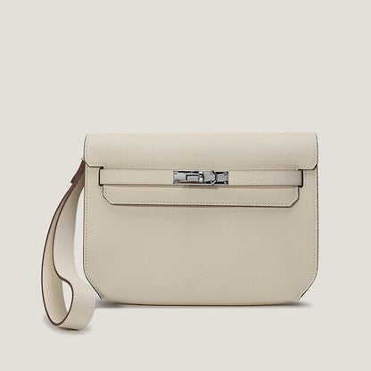 Small Flap Real Leather Belt Clutch Purse Briefcase Shoulder bag Satchel Handbag