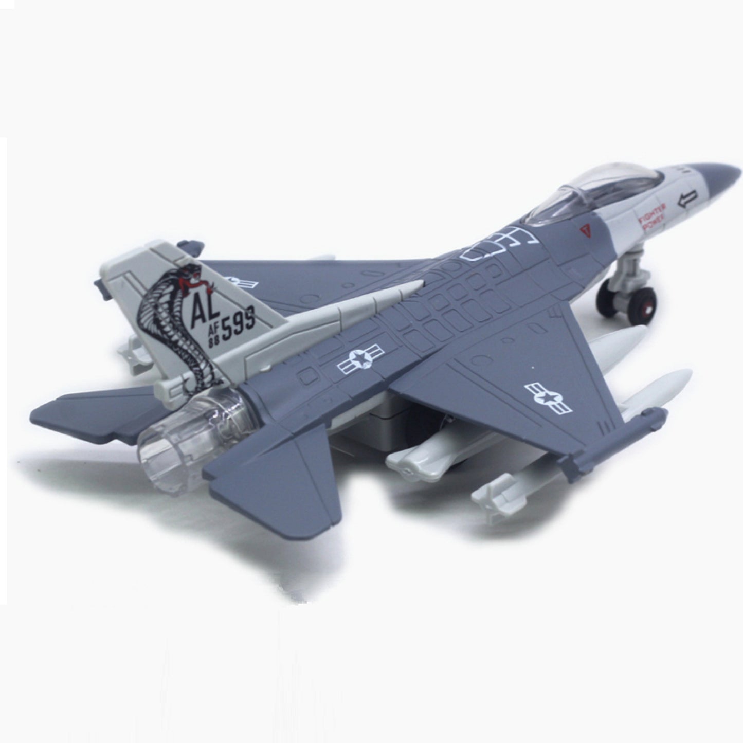 1/100 Lights&Sound F16 Jet Aircraft Alloy Fighter Aircraft Plane Model Display