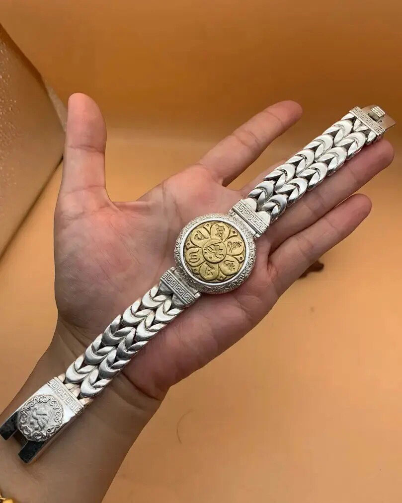 fashion Chinese miao silver tibet silver miao silver bracelet gift
