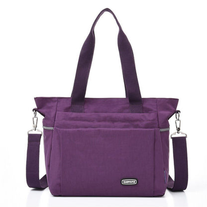 Fall Large Capacity Travel Shoulder Bag Canvas Casual Tote Purse Handbag Nylon