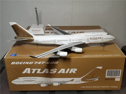 1:200 JC Wings ATLAS AIR B747-400 Passenger Airplane Diecast Aircraft Model
