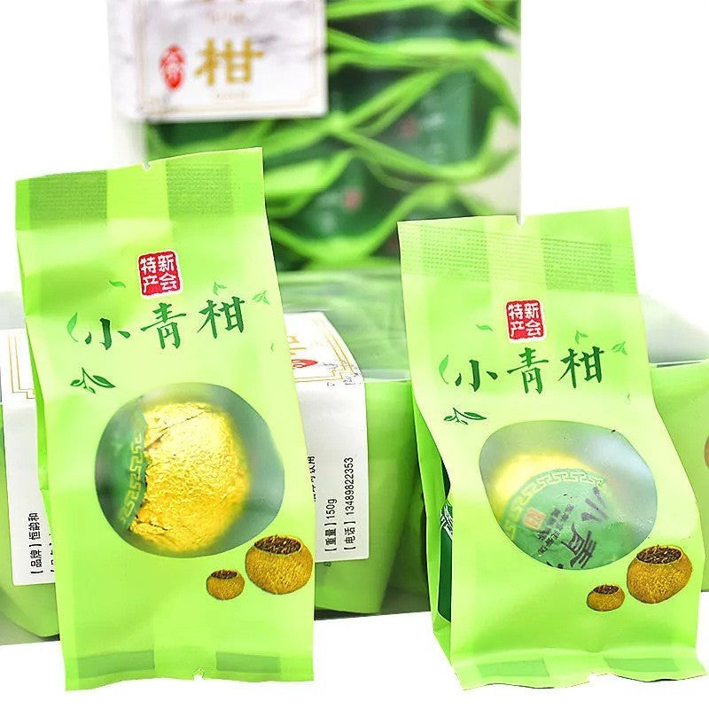 150g Small Green Mandarin Orange Pu'er Tea Pu Erh Ripe Tea Leaves Ganpu Tea