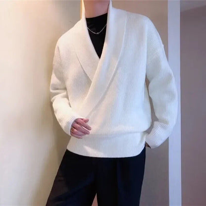 Mens Sweaters V-neck Sweater Men's Pullovers Sweaters Male Coat
