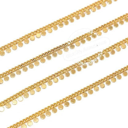 1meter Stainless Steel Link Chains Curb Drop Disc Ball Chain Jewelry Making Supp