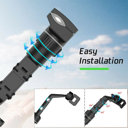360°Car Rearview Mirror Rotation Adjustable Phone Holder Mount Multifunction LOT