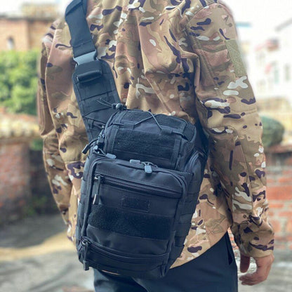 Large Military Sling Backpack Tactical Shoulder Bag Waterproof Outdoor Camping