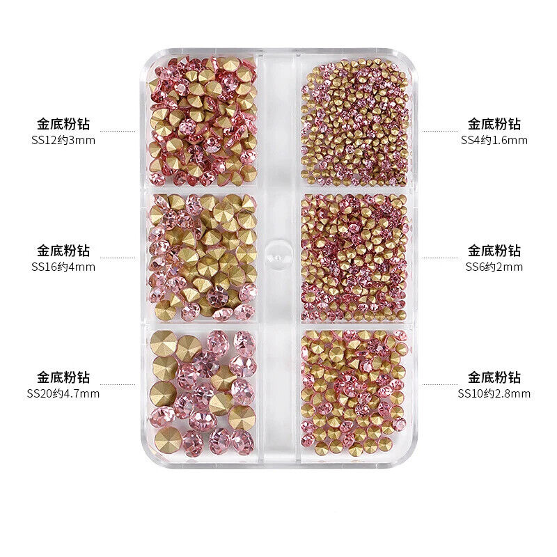 Nail Charms 30Pcs Boxed Luxury Shiny Planet Alloy 3D Art Rhinestones Bling Decor