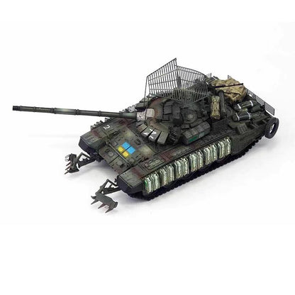88MODLE 1/72 Ukrainian T-72B3M Tank Model War-damaged Version With Canopy Model