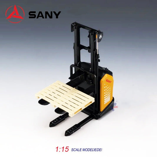 1:15 SANY Pallet Stacking Forklift Truck AGV Contruction Machine Diecast Model