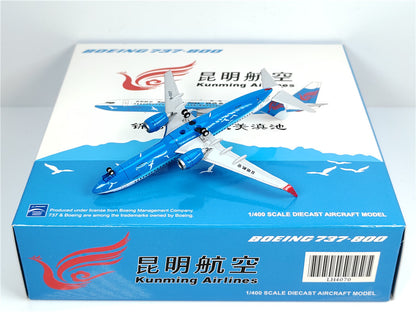 1:400 JC Wings KUNMING AIRLINES BOEING B737-800 Airplane Diecast Aircraft Model